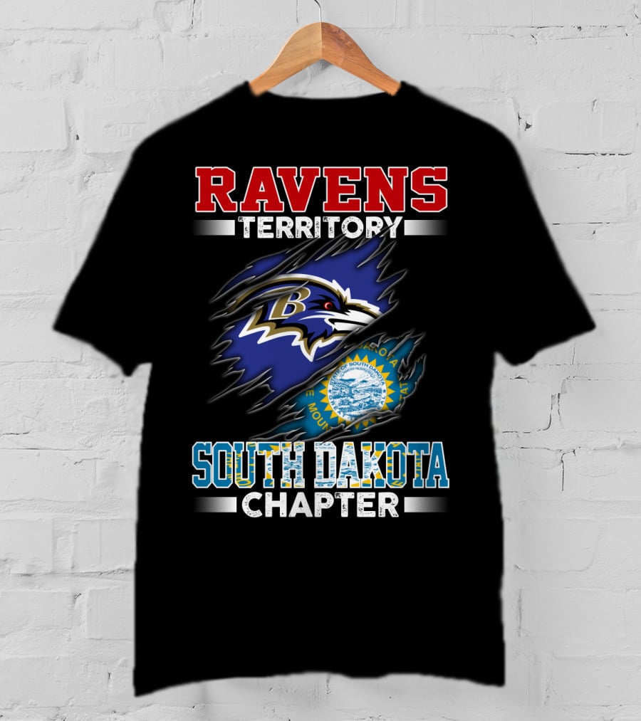 Ravens Territory South Dakota Chapter Baltimore Ravens Nfl Fan Zone T-Shirt