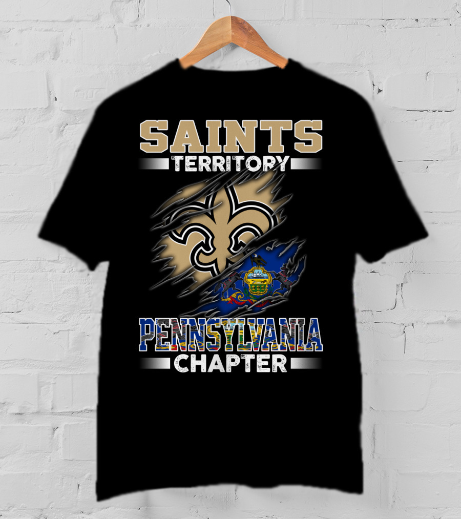 SAINTS Territory Pennsylvania Chapter Fleur-de-lis And State Seal T-Shirt