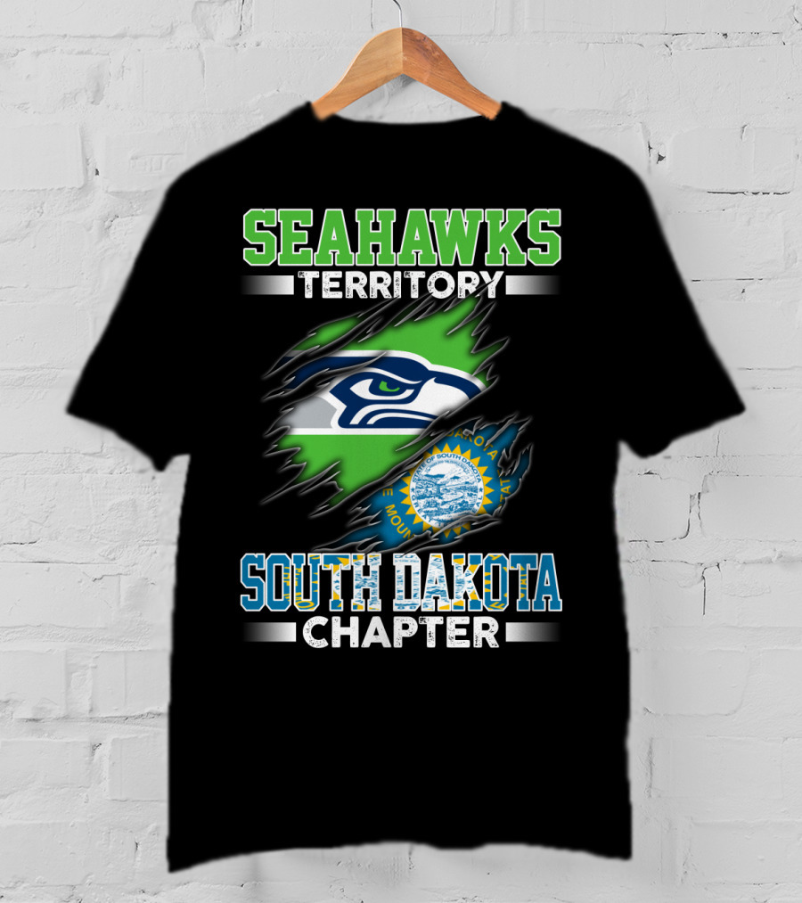 Seahawks Territory South Dakota Chapter Flag T-Shirt