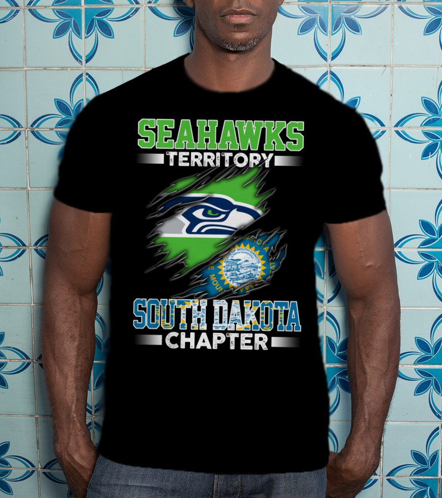 Seahawks Territory South Dakota Chapter Flag T-Shirt