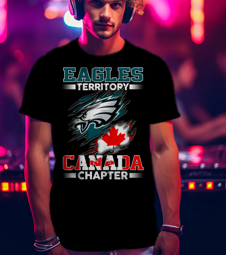Eagles Territory Canada Chapter Maple Leaf T-Shirt