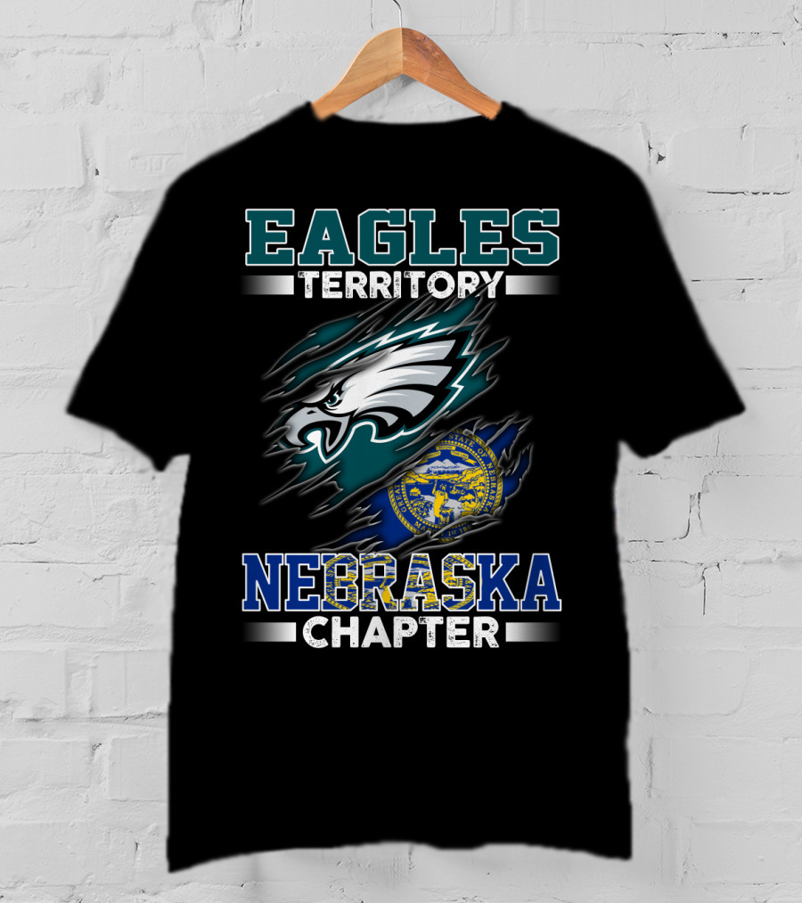 Eagles Territory Nebraska Chapter Bold Logo With Nebraska State Seal T-Shirt