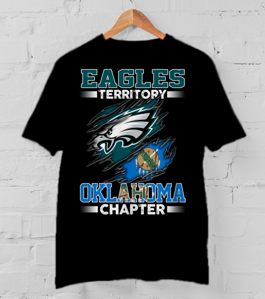 Eagles Territory Oklahoma Chapter Logo Flag Style T-Shirt