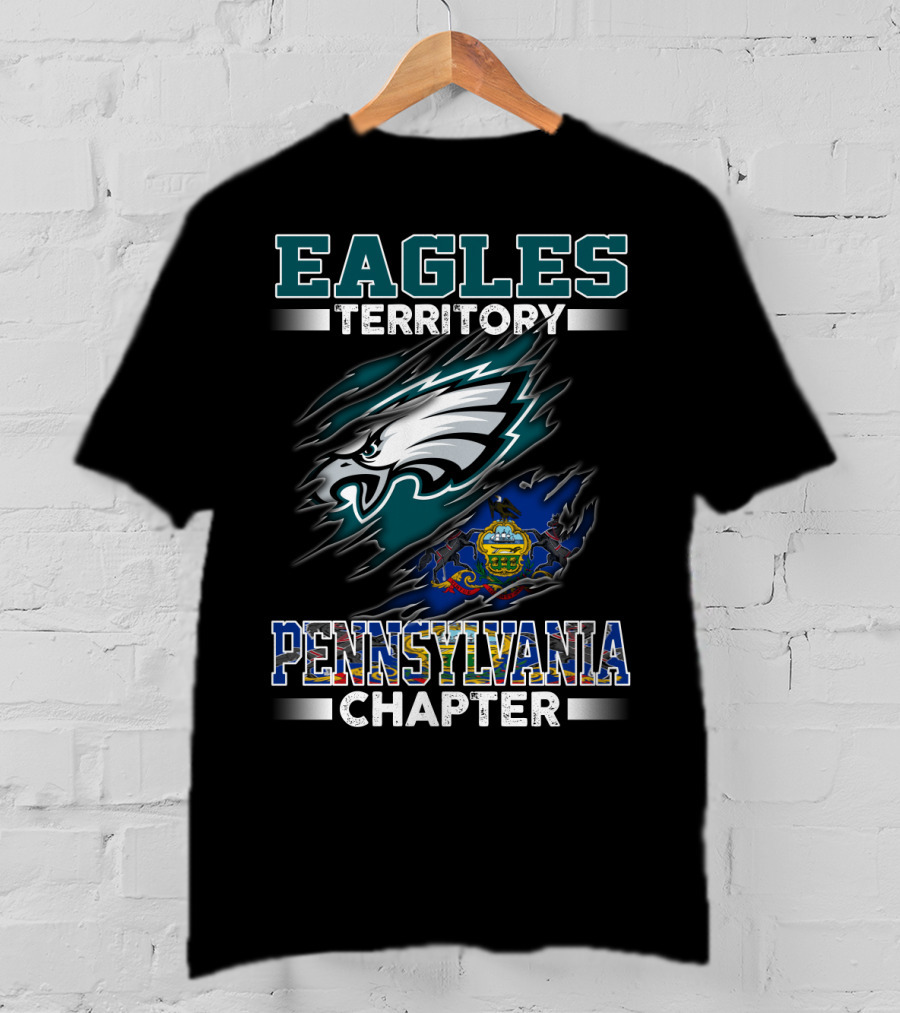 Eagles Territory Pennsylvania Chapter Logo With State T-Shirt