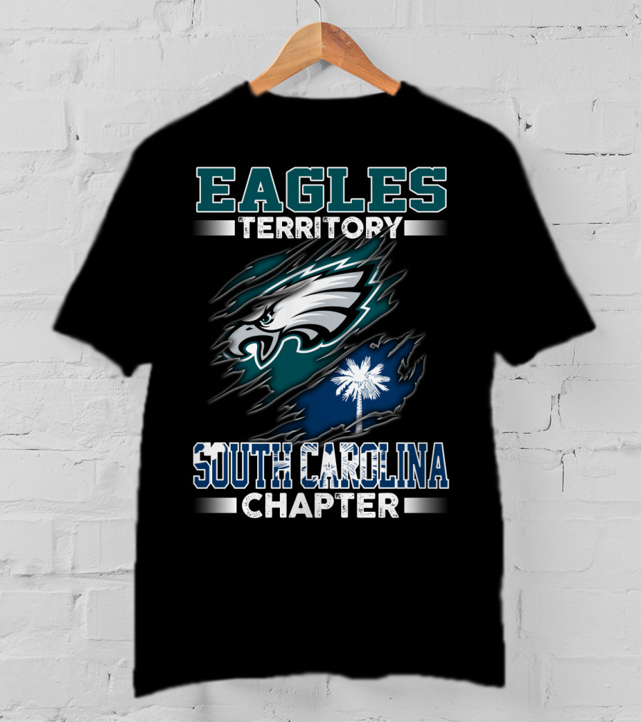 Eagles Territory South Carolina Chapter Logo With Palm And Crescent T-Shirt