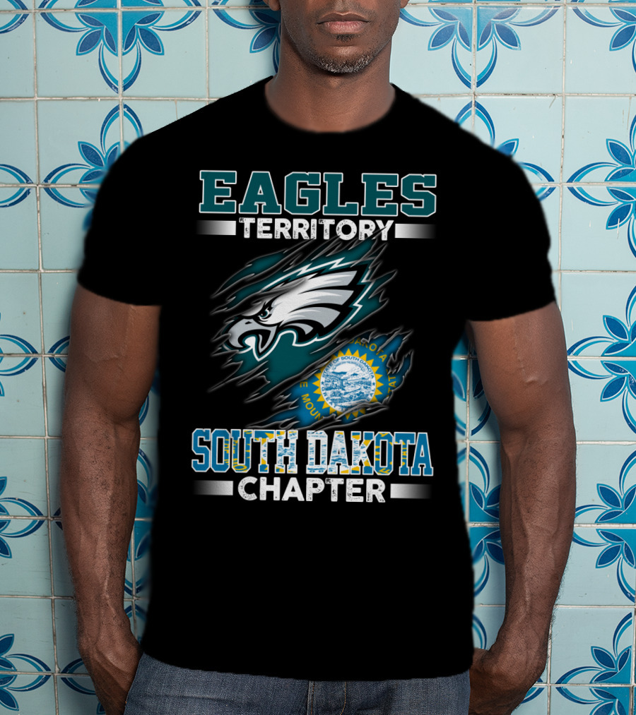 Eagles Territory South Dakota Chapter Philadelphia Logo State Seal T-Shirt