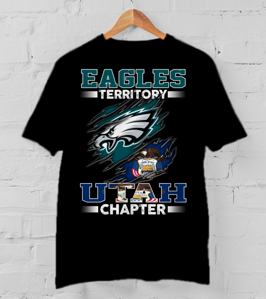 Eagles Territory Utah Chapter Indletat Deseret Flag Eagle T-Shirt