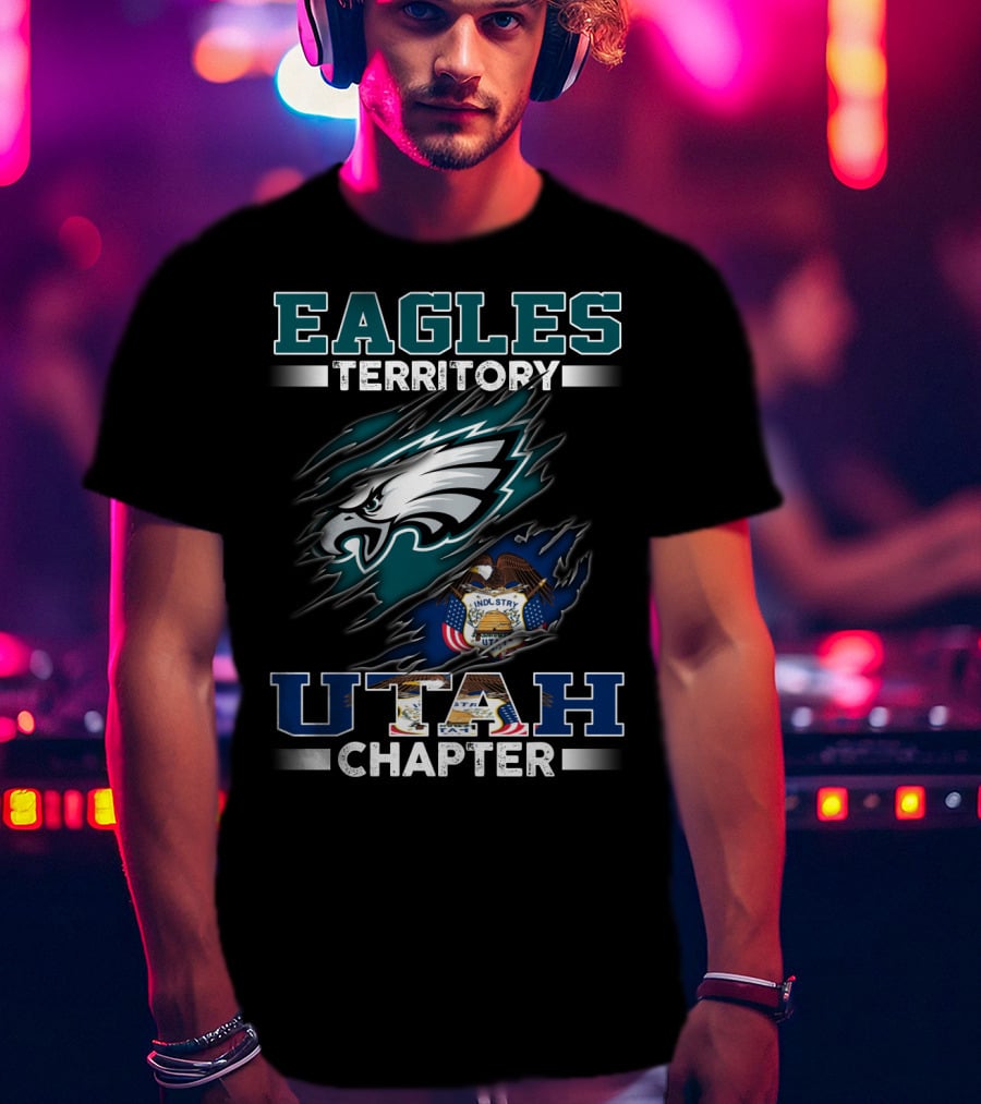 Eagles Territory Utah Chapter Indletat Deseret Flag Eagle T-Shirt
