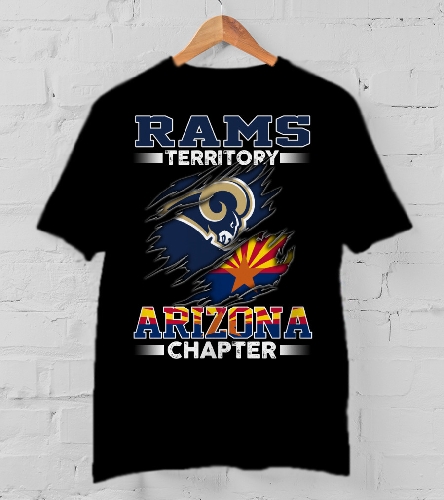 Rams Territory Arizona Chapter With Rams Logo And Arizona Flag T-Shirt