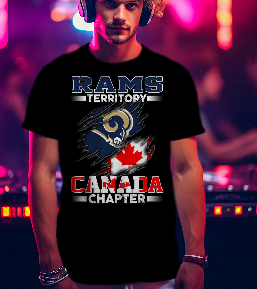 Rams Territory Canada Chapter Football Fan Pride T-Shirt