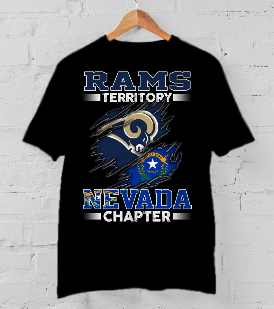 Rams Territory Nevada Chapter Battle Born Flag T-Shirt