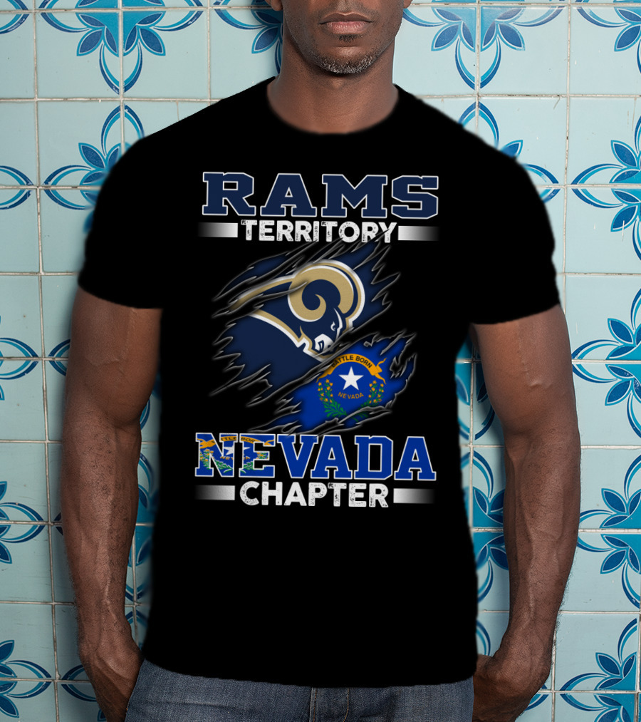 Rams Territory Nevada Chapter Battle Born Flag T-Shirt