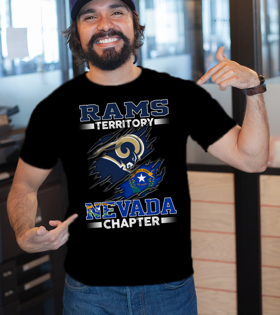 Rams Territory Nevada Chapter Battle Born Flag T-Shirt