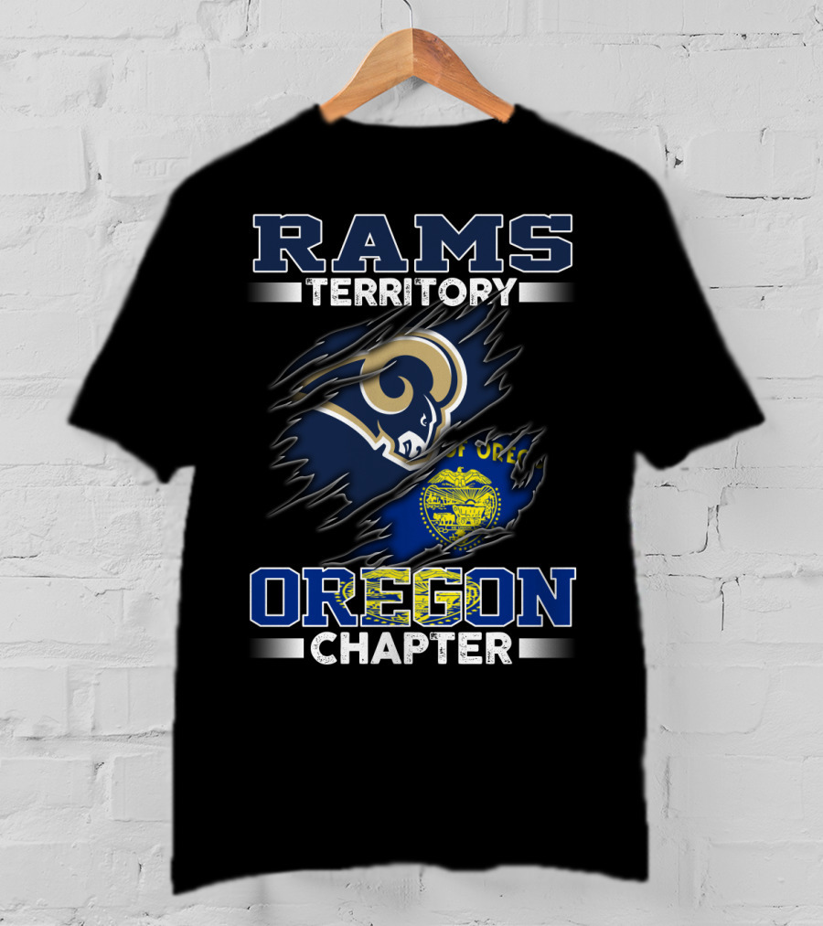 Rams Territory Oregon Chapter Logo With State Seal And Team T-Shirt