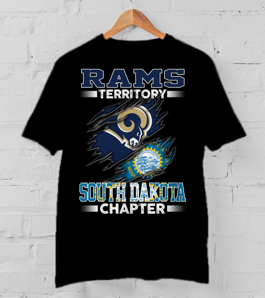 Rams Territory South Dakota Chapter State Seal And Team Logo Integration T-Shirt