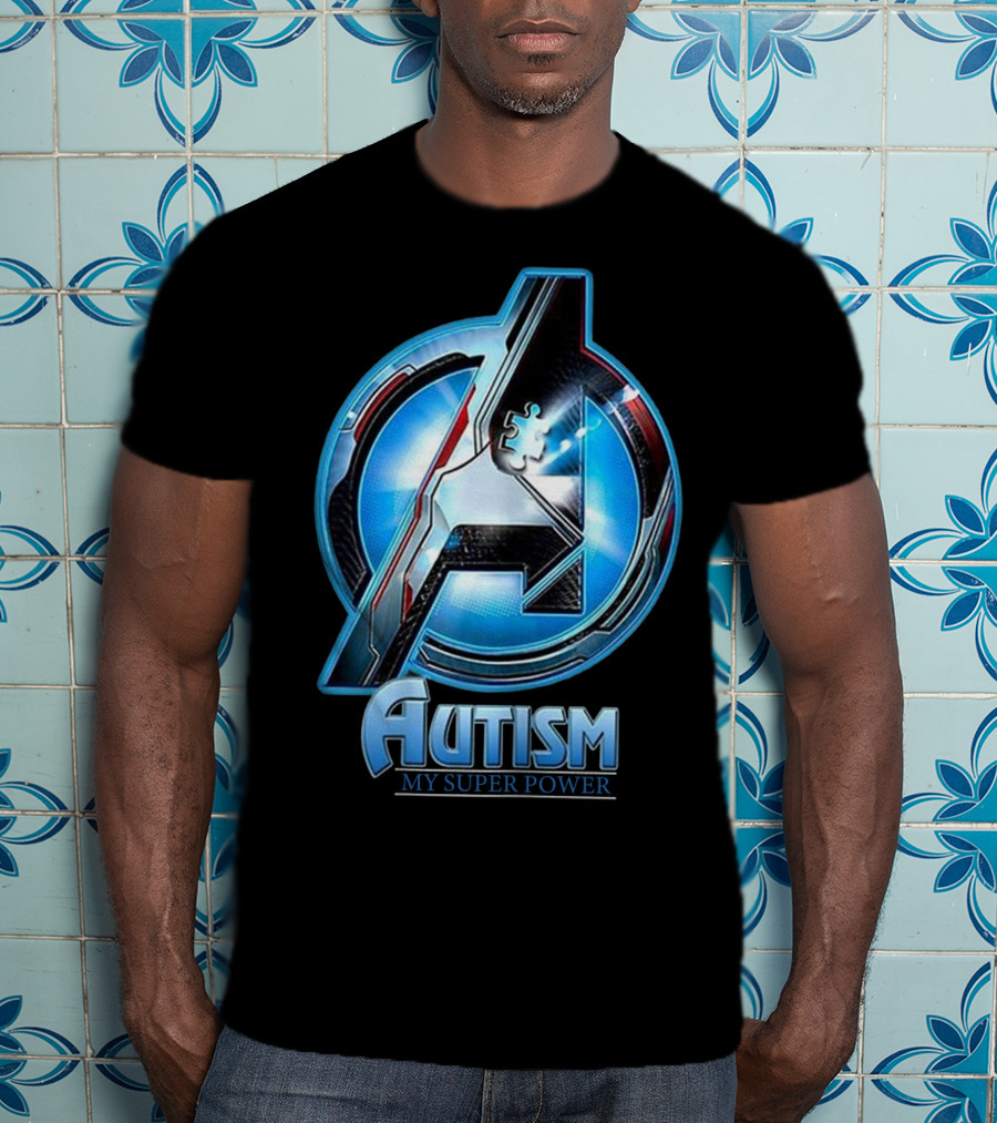 Autism My Super Power Avengers T-Shirt