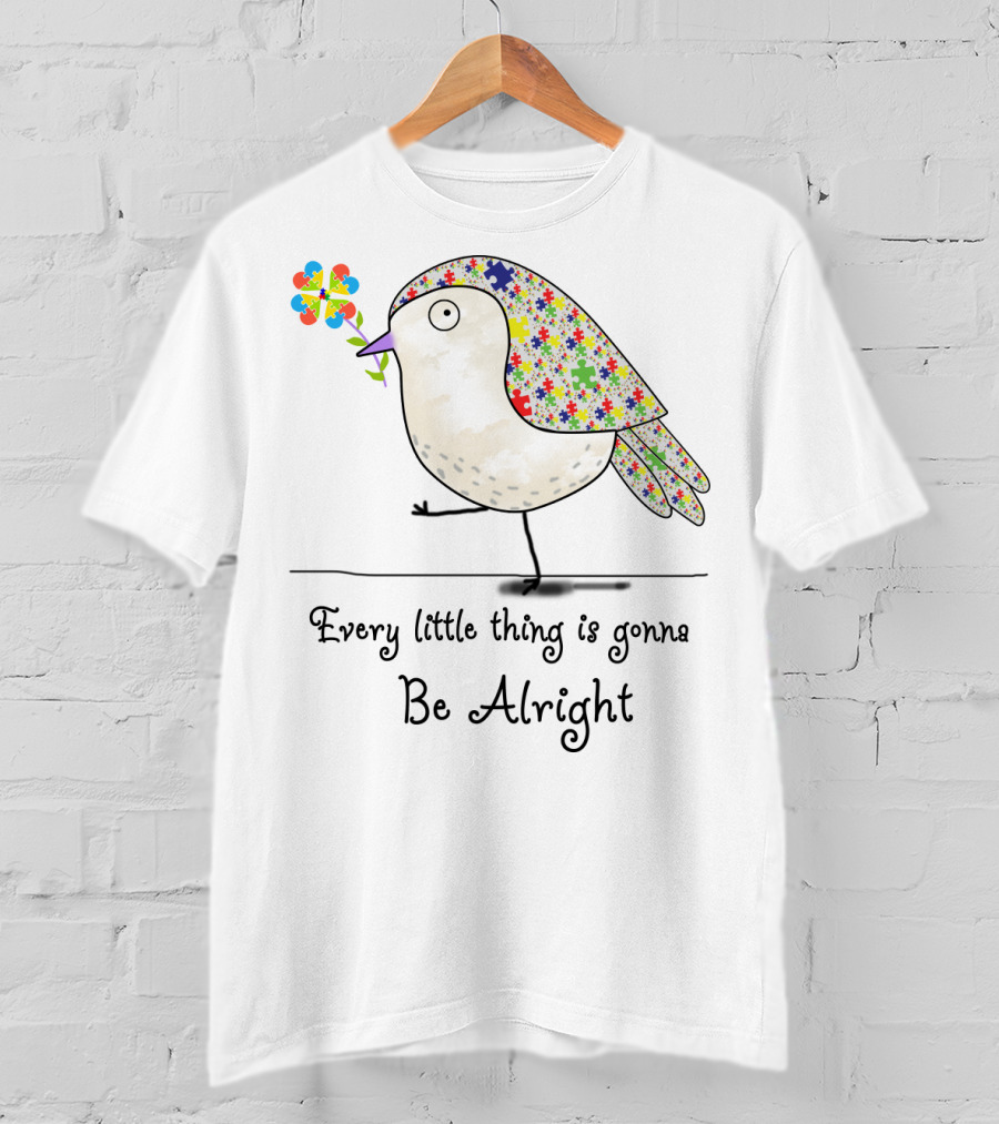 Every Little Thing Is Gonna Be Alright Puzzle Bird T-Shirt