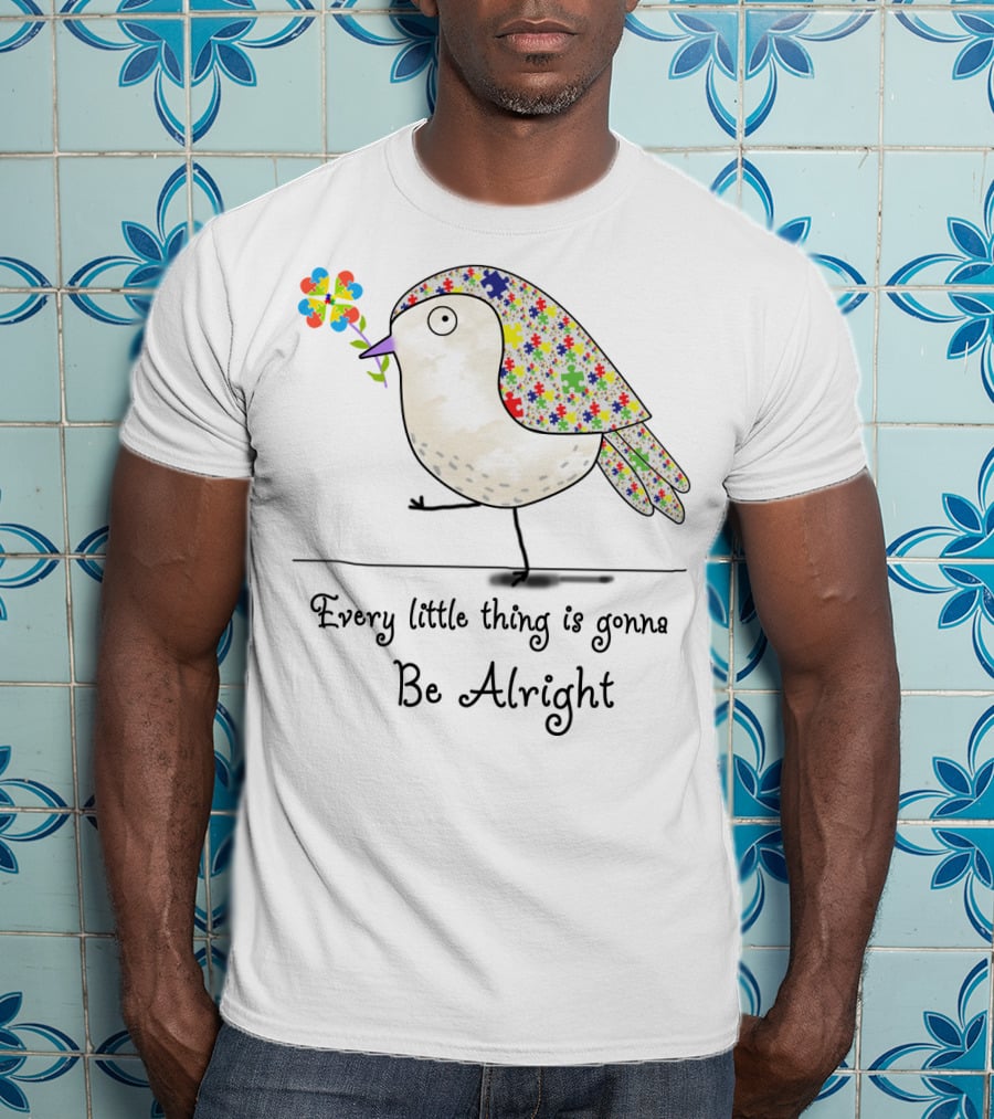 Every Little Thing Is Gonna Be Alright Puzzle Bird T-Shirt