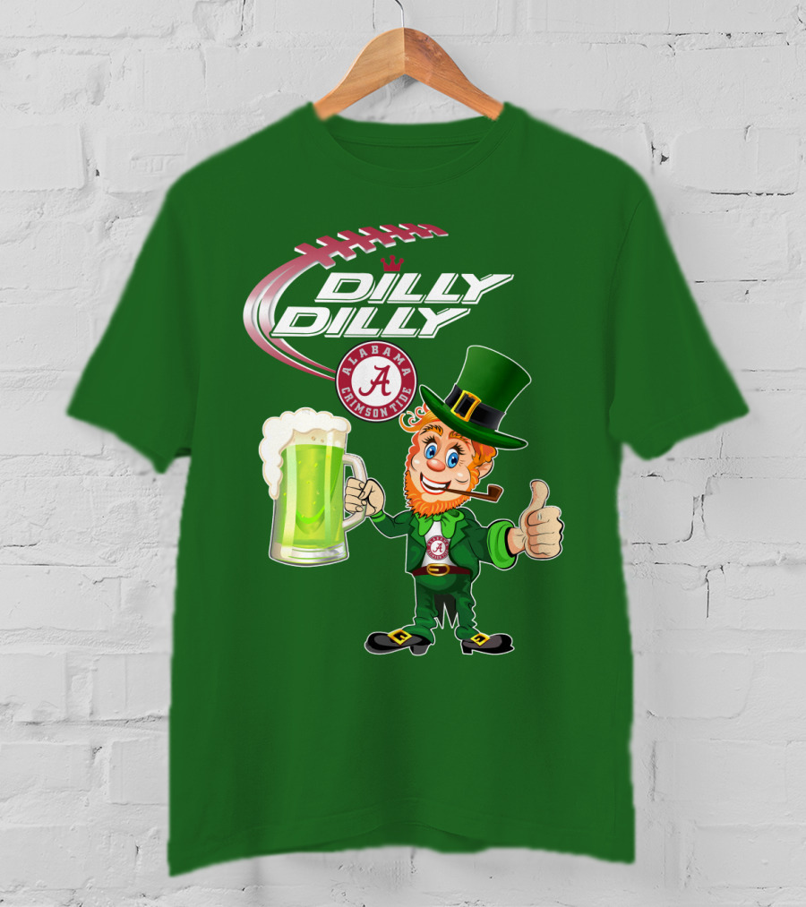 Alabama Crimson Tide Dilly Dilly Football Leprechaun T-Shirt