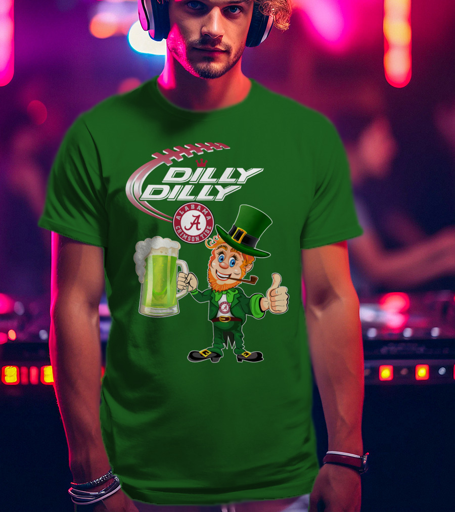 Alabama Crimson Tide Dilly Dilly Football Leprechaun T-Shirt
