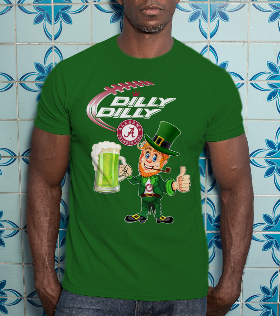 Alabama Crimson Tide Dilly Dilly Football Leprechaun T-Shirt