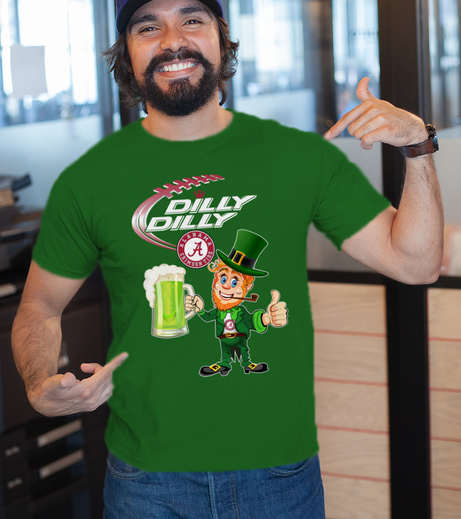 Alabama Crimson Tide Dilly Dilly Football Leprechaun T-Shirt