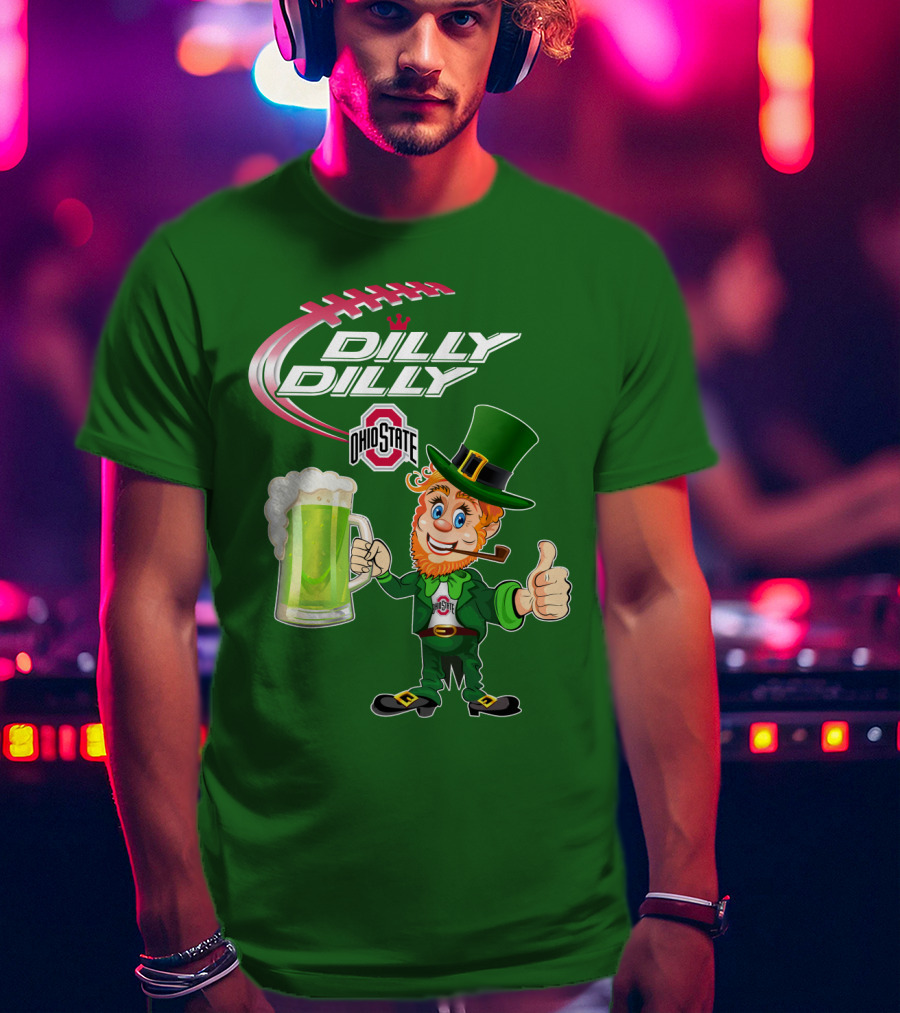 Ohio State Dilly Dilly Leprechaun Football T-Shirt