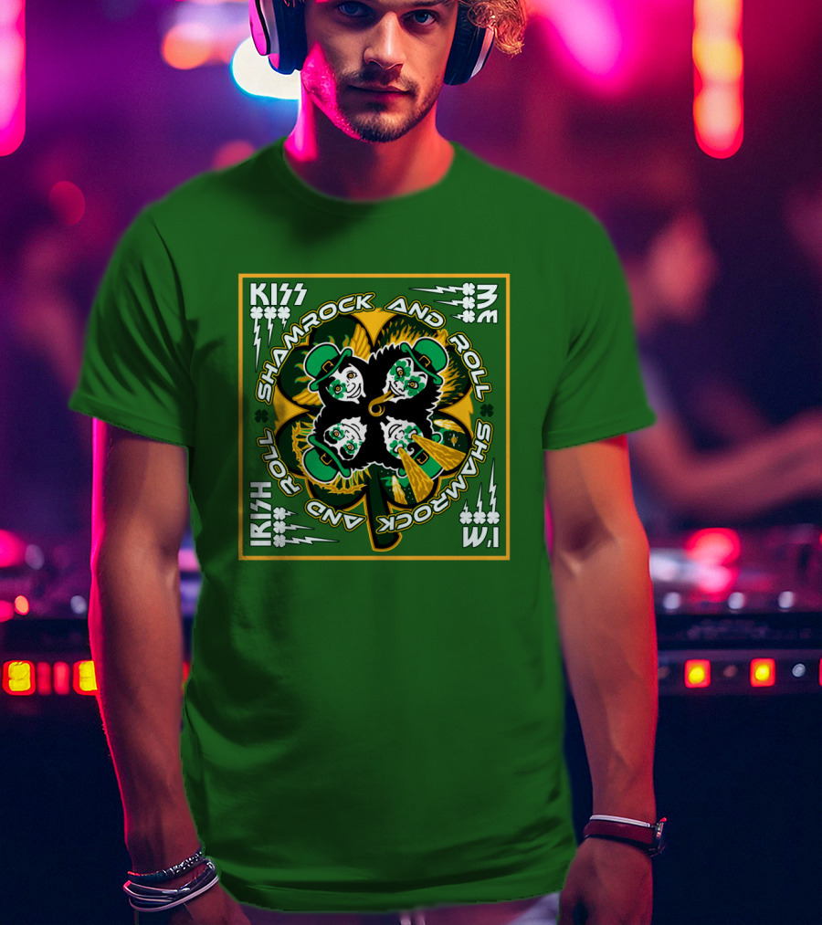 KISS Shamrock And Roll Irish T-Shirt