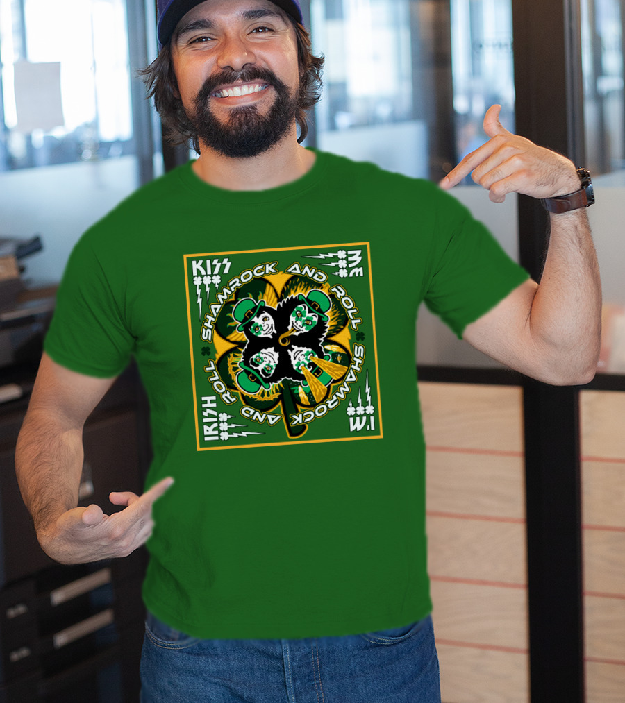 KISS Shamrock And Roll Irish T-Shirt