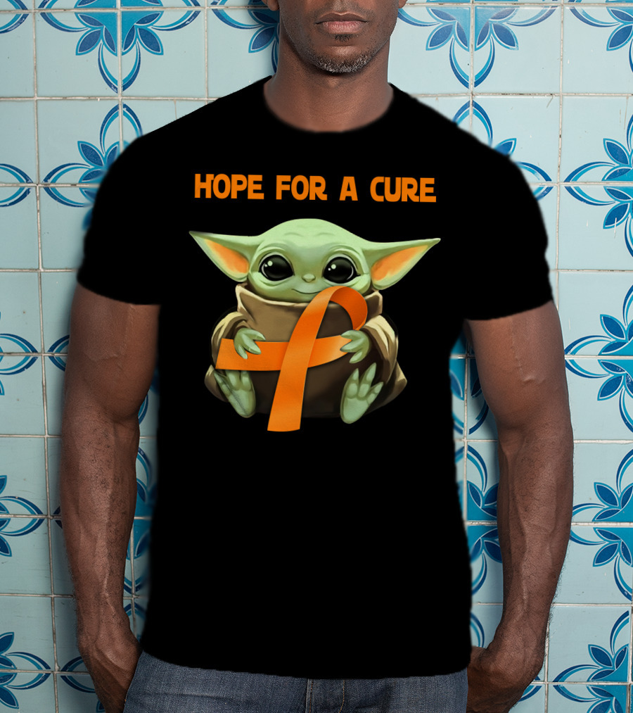 Hope For A Cure Baby Yoda Orange Awareness T-Shirt