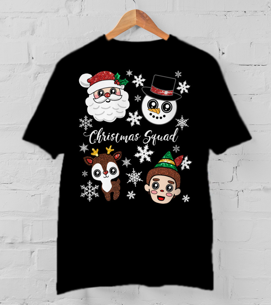 Christmas Squad Santa Snowman Reindeer Elf T-Shirt