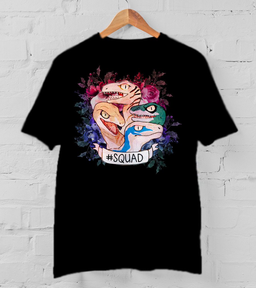 Squad Dinosaur Floral Raptors T-Shirt