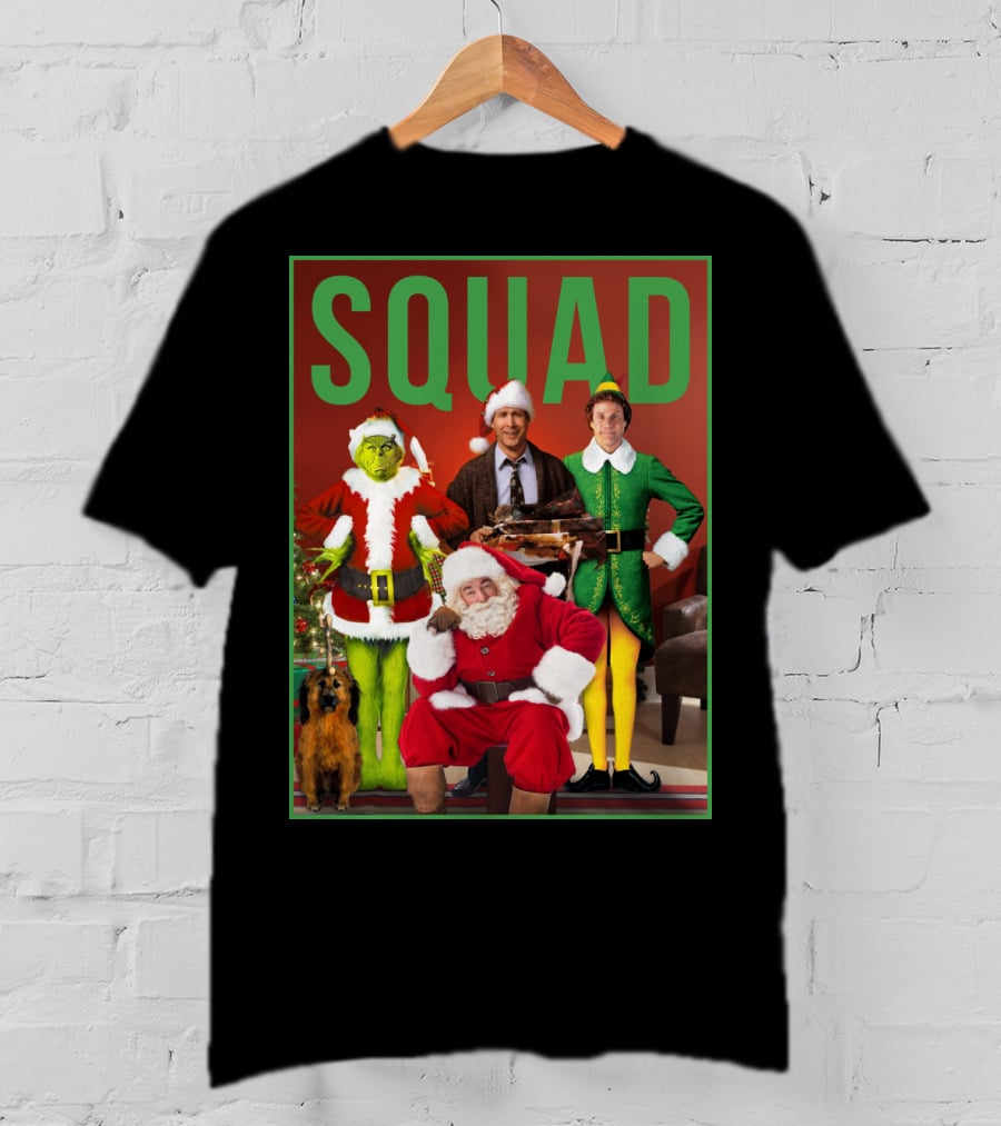SQUAD Santa Grinch Elf Christmas Vacation T-Shirt
