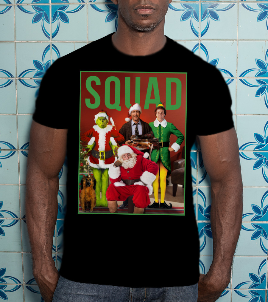 SQUAD Santa Grinch Elf Christmas Vacation T-Shirt