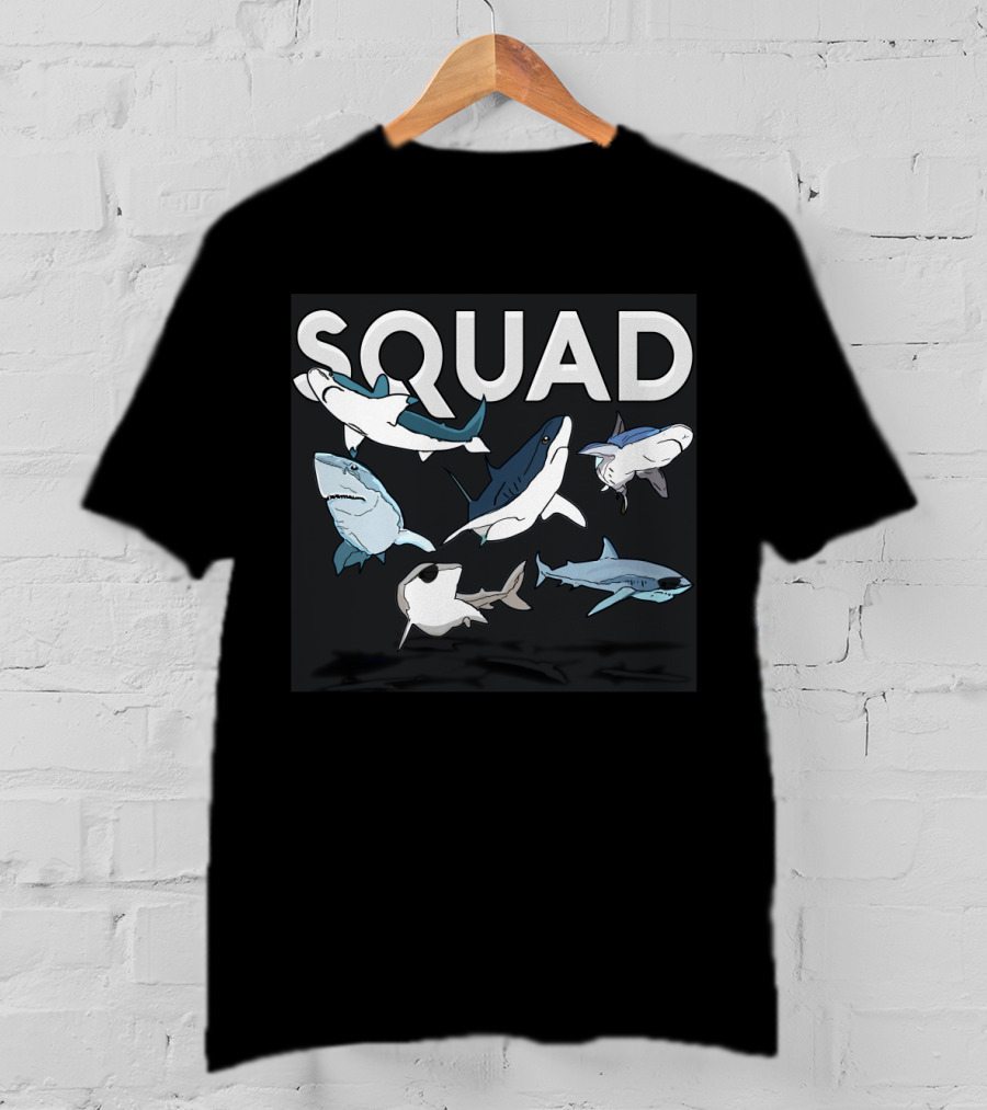 SQUAD Shark Crew Ocean Team T-Shirt