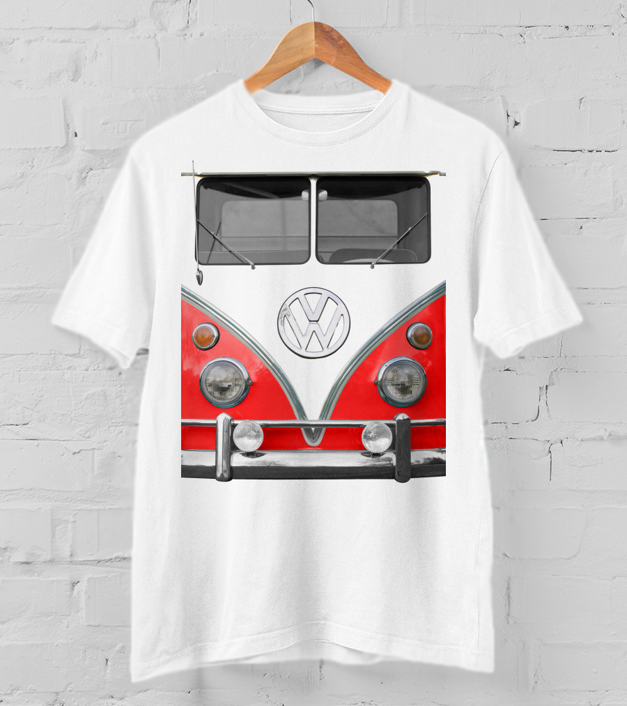 Volkswagen Camper Van Front Red And White Classic T-Shirt