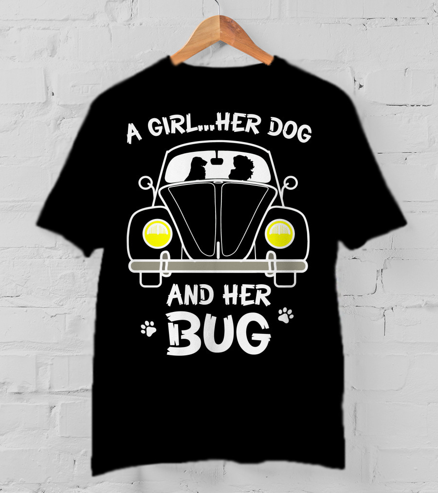A Girl Her Dog And Her Bug T-Shirt