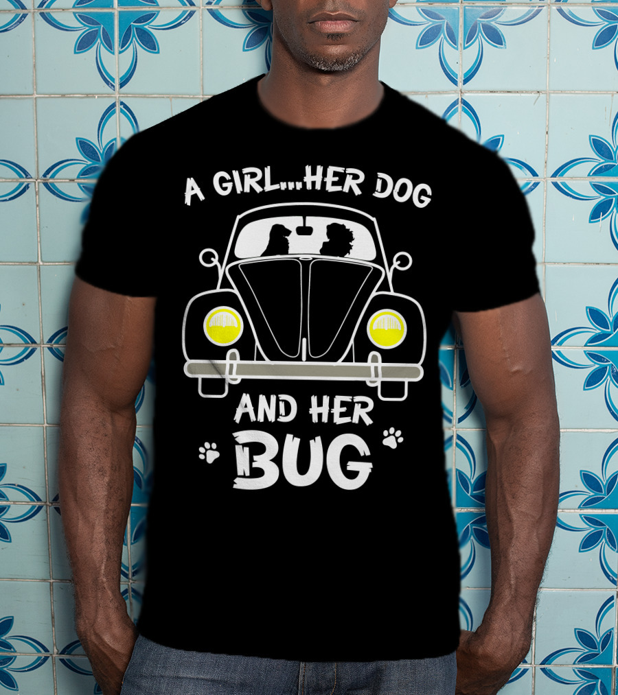 A Girl Her Dog And Her Bug T-Shirt