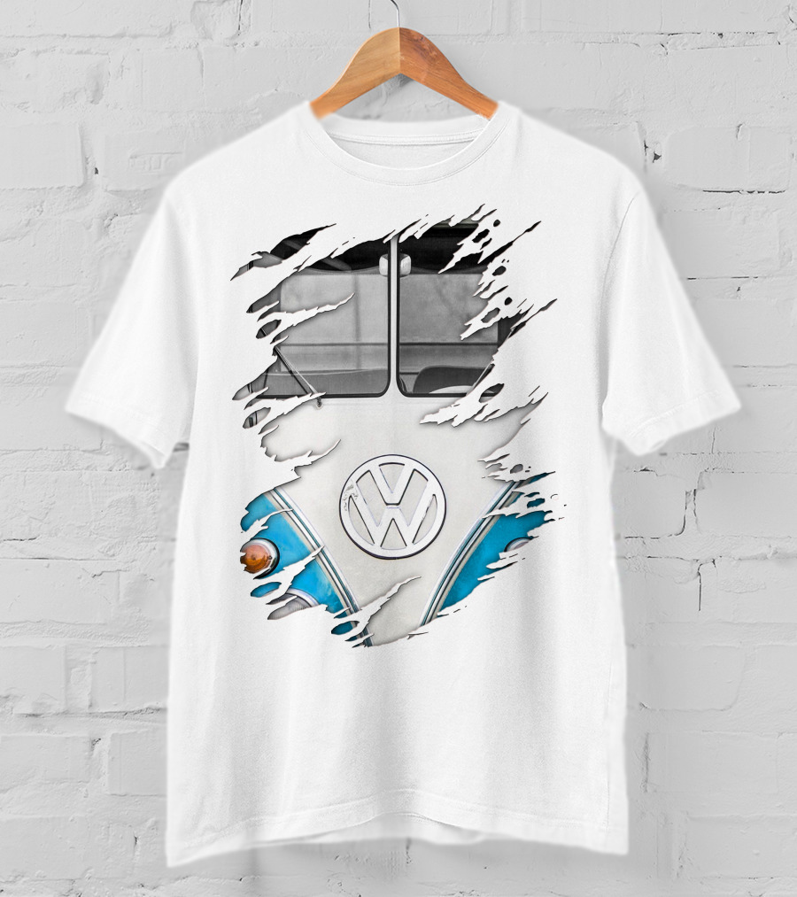 Volkswagen Torn Van Front View T-Shirt