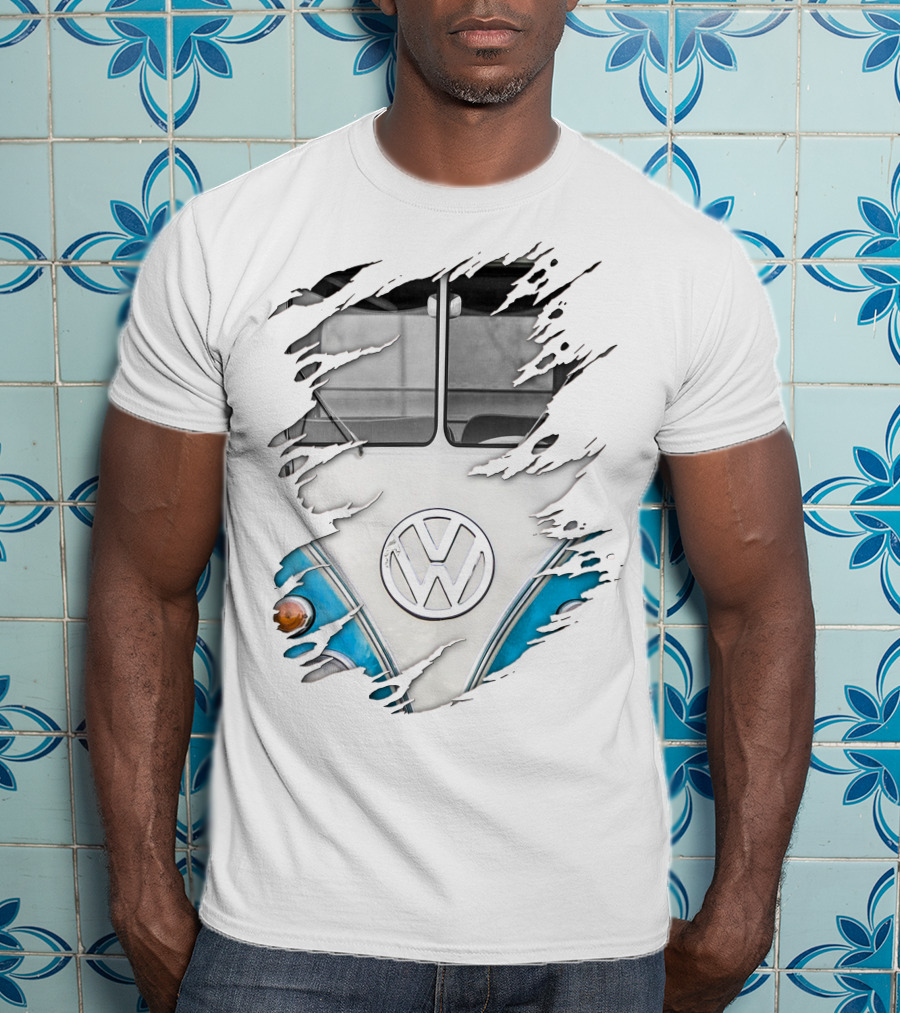Volkswagen Torn Van Front View T-Shirt