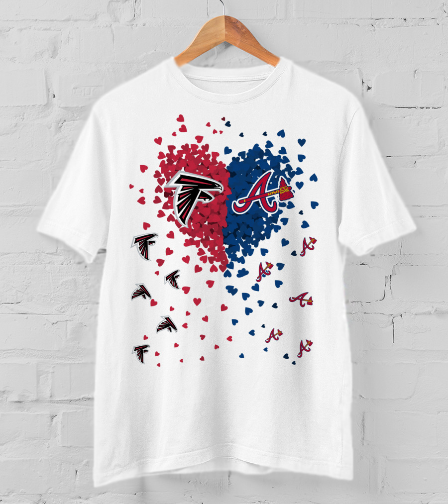 Atlanta Falcons Atlanta Braves Heart T-Shirt