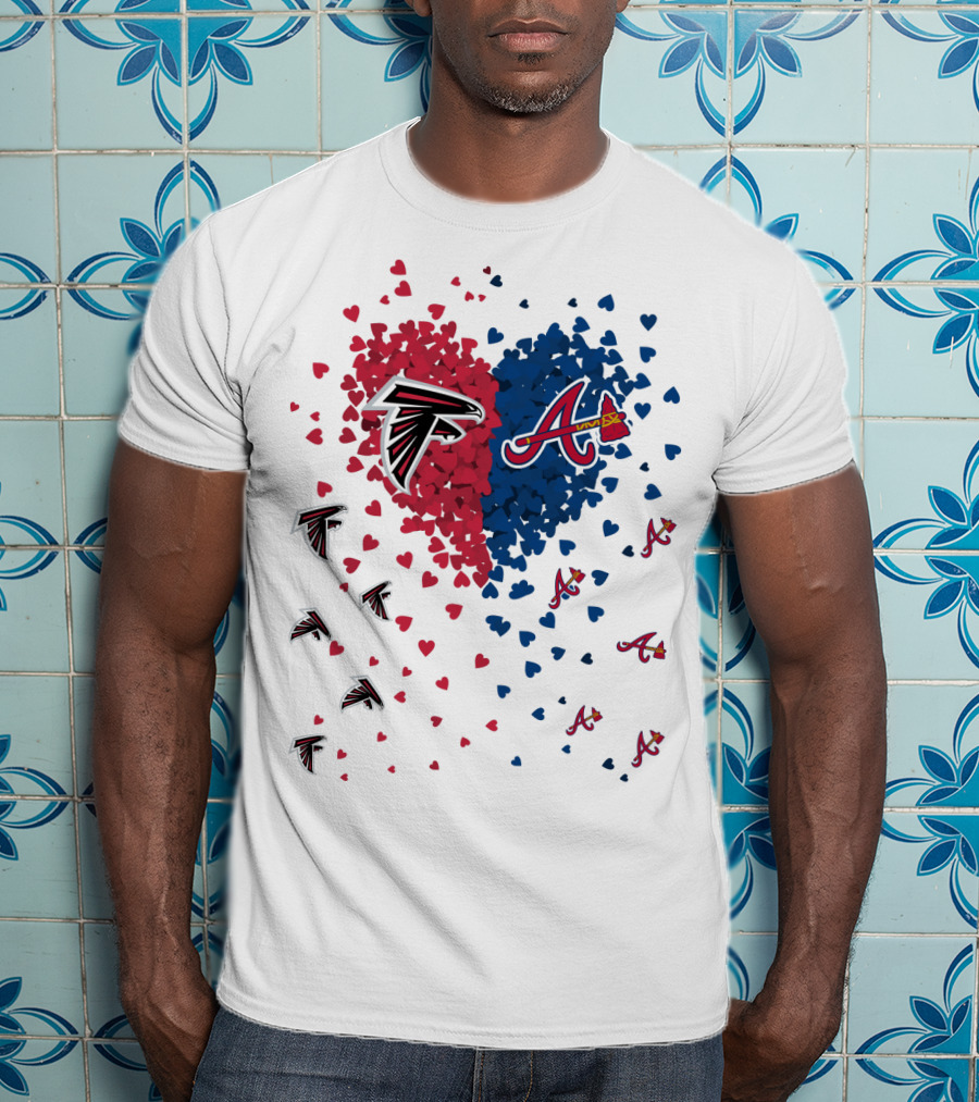 Atlanta Falcons Atlanta Braves Heart T-Shirt