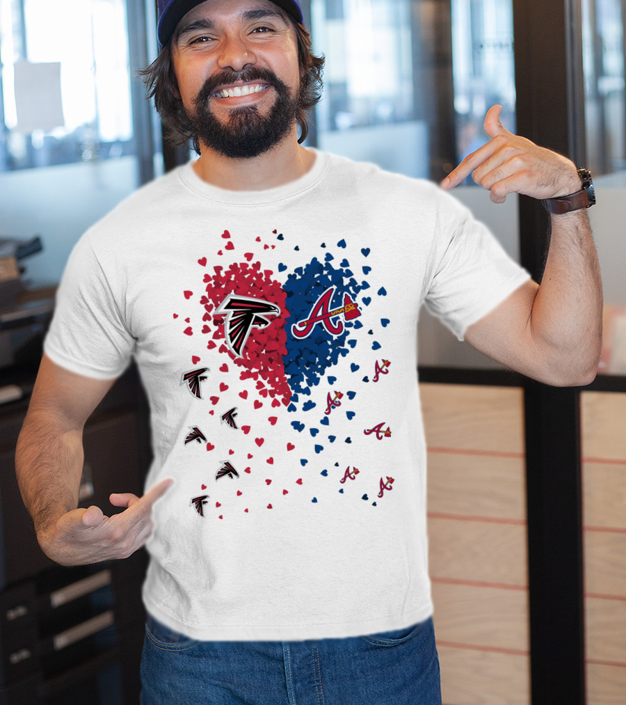 Atlanta Falcons Atlanta Braves Heart T-Shirt