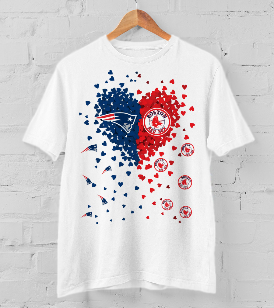 Boston Red Sox Patriot Heart T-Shirt