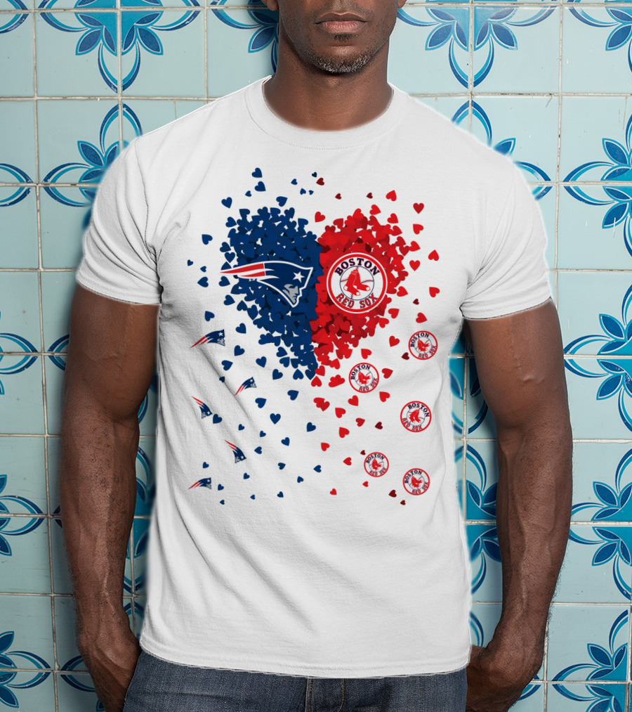 Boston Red Sox Patriot Heart T-Shirt