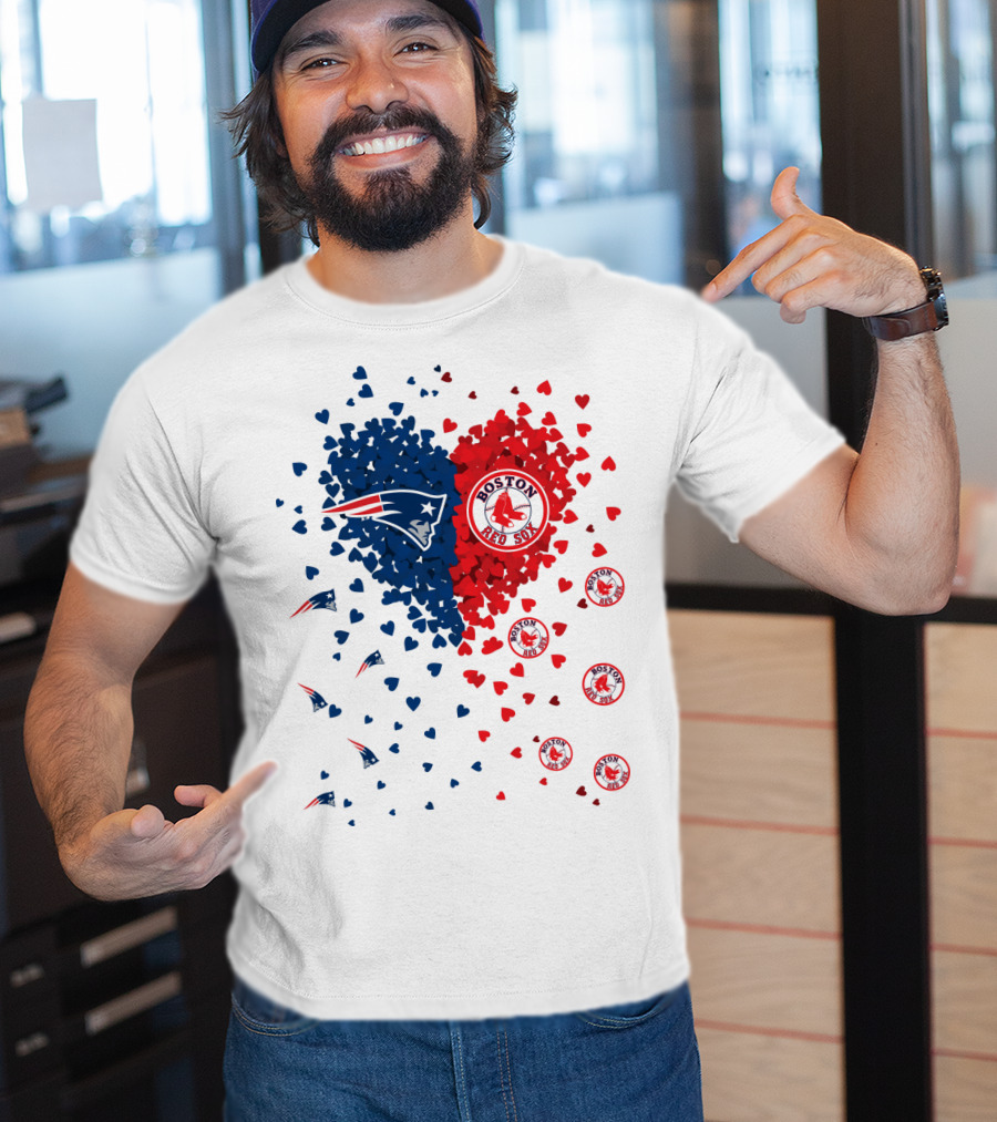 Boston Red Sox Patriot Heart T-Shirt