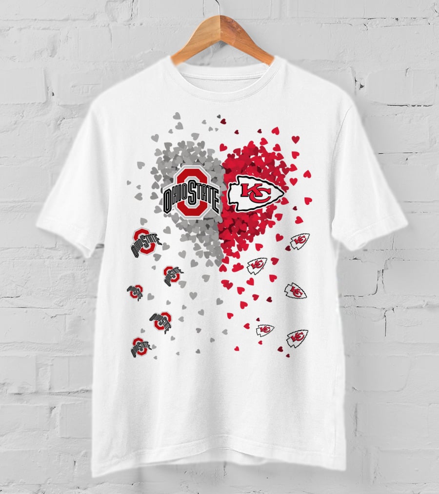 Ohio State Kansas City Chiefs Heart T-Shirt