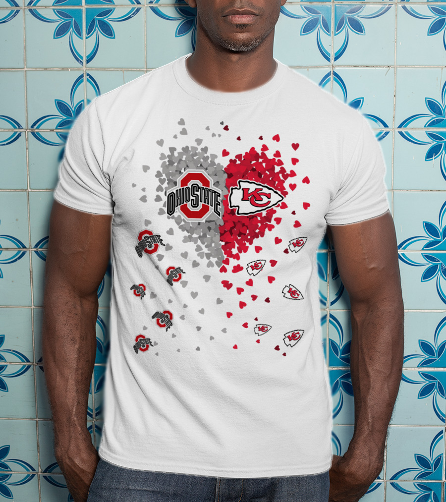 Ohio State Kansas City Chiefs Heart T-Shirt