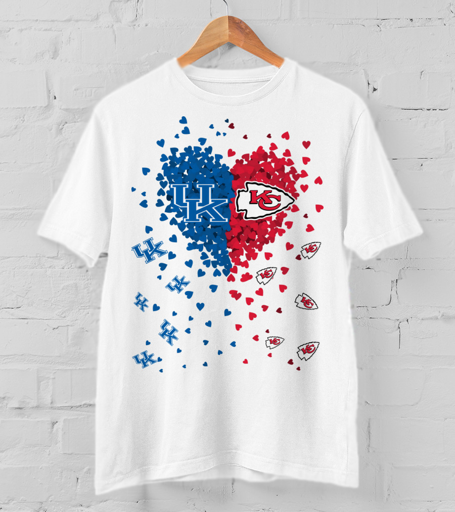 UK Heart Chiefs Wildcats Kansas City Chiefs T-Shirt