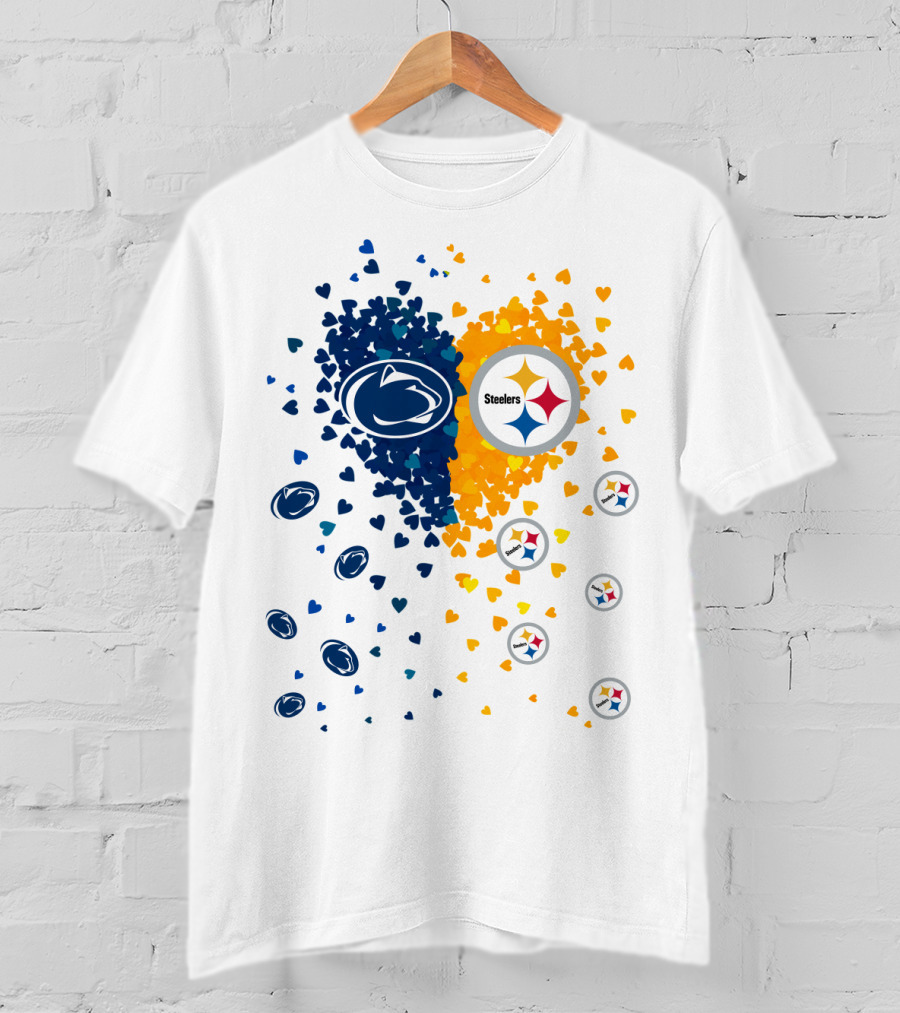 Steelers Hearts Nittany Lions Love T-Shirt
